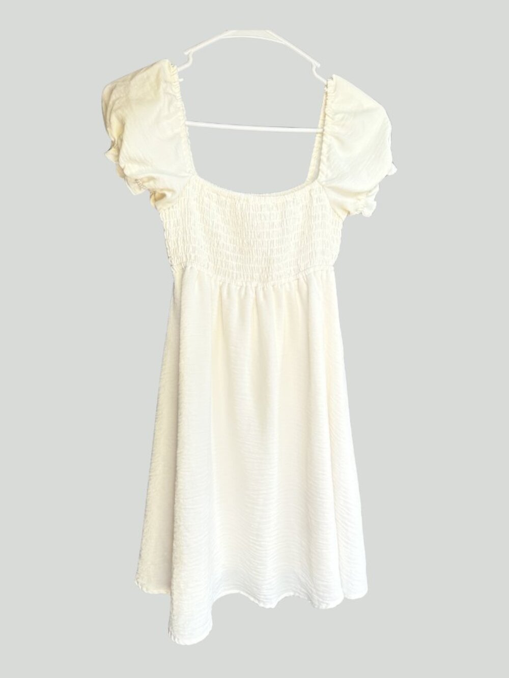 Altar'd State Women's XS Off White Spring Summer Floral Baby Doll Dress Blouse